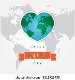 Happy earth day design. Vector illustrstion eps 10