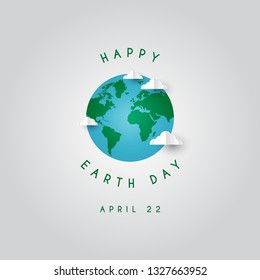 Happy earth day design. Vector illustration