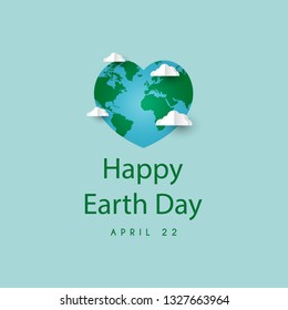Happy earth day design. Vector illustration