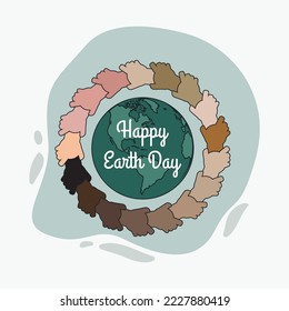 Happy earth day design vector illustration