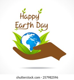 happy earth day design vector