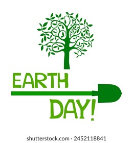 Happy Earth day. Eco friendly ecology concept. Flat Vector illustration. Earth day flat concept. World environment day background. Save the earth. Green day. Horizontal banner.  22 april. 