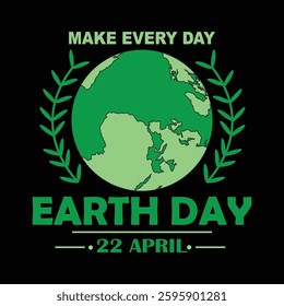 happy earth day. environment day, mother earth day 22 april, t-shirt design, banner design, poster vector