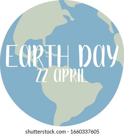 Happy Earth Day, environment safety celebration. Vector eco illustration. Perfect for print, social poster, ecology postcard, flyer