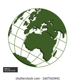 Happy Earth Day. Environmentally friendly. The concept of ecology with Green earth. Vector illustration