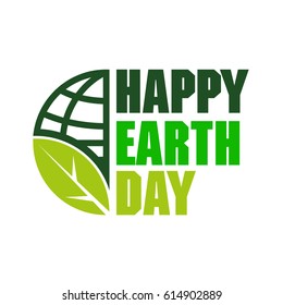 Happy Earth Day Event poster icon vector stock