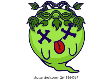 Happy Earth Day - Expression of Dead Mascots Kawaii Stickers