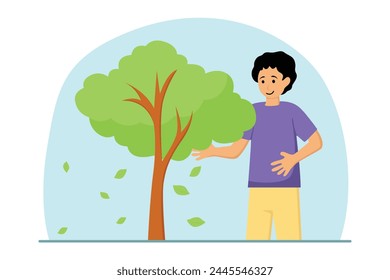 Happy Earth Day Flat Illustration