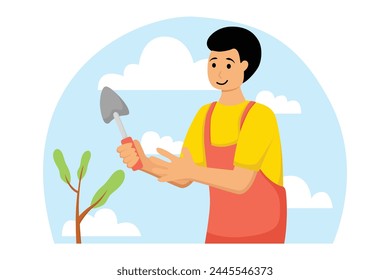 Happy Earth Day Flat Illustration