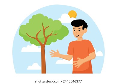 Happy Earth Day Flat Illustration