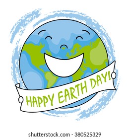 happy earth day. Happy globe