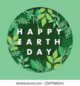 Happy Earth Day Go Green Illustration Concept