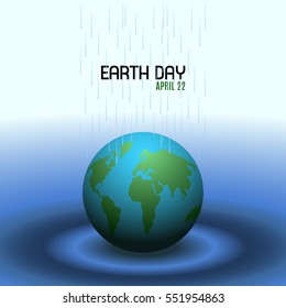 Happy earth day graphic design, Vector illustration