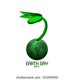 Happy earth day graphic design, Vector illustration