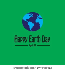 happy earth day green background
