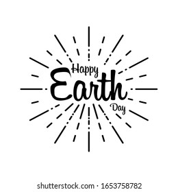 Happy earth day in handwriting style. Vector Earth Day. 22 april
