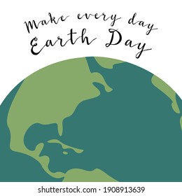 Happy Earth Day, Earth Hour, environment safety celebration. Vector flat cartoon illustration. Perfect for card, poster, flyer, banner design
