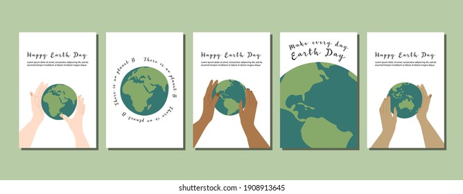 Happy Earth Day, Earth Hour, environment safety celebration. Vector flat cartoon illustration. Perfect for card, poster, flyer, banner design