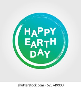 happy earth day label design