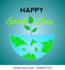 Happy Earth Day. Earth Day Logo 22. April" Vektorillustration 