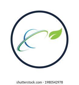 happy earth day logo illustration design template