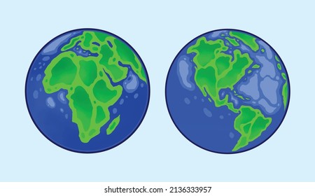 Happy earth day logo mascot vector illustrations for your work logo, merchandise t-shirt, stickers and label designs, poster, greeting cards advertising business company or brands