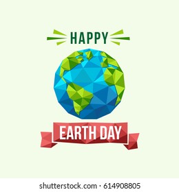 Happy Earth Day Low Poly