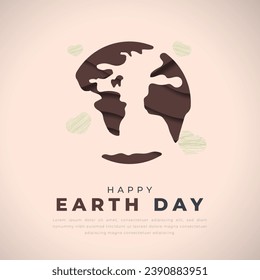 Happy Earth Day Paper cut style Vector Design Illustration for Background, Poster, Banner, Advertising, Greeting Card