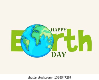 Happy Earth Day Poster or Banner Background.