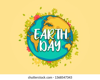 Happy Earth Day Poster or Banner Background.