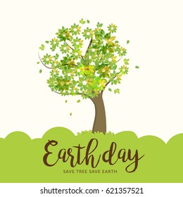Happy Earth Day Poster or Banner Background.