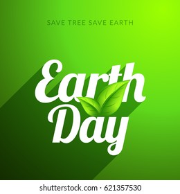 Happy Earth Day Poster or Banner Background.