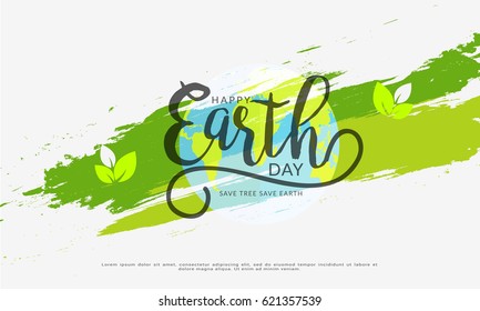 Happy Earth Day Poster or Banner Background.