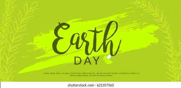 Happy Earth Day Poster or Banner Background.
