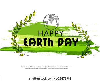 Happy Earth Day Poster or Banner Background.