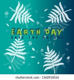 Happy Earth Day poster or card background. Happy Earth Day banner or brochure background. Vector.