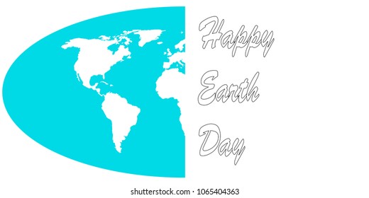 happy earth day. poster, illustration, typography, text, graphic, printing media and presentation furniture. love your earth