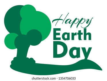 Happy Earth Day. Poster. Vector illustration. - Vector