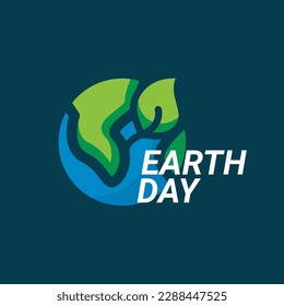 Happy earth day poster vector art illustration
