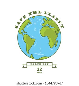 Happy earth day, Save the earth, earth vector, vector illustration