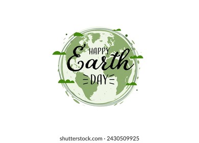 Happy Earth Day. Save the World for Suatainable, ecology and environment conservation concept design.Vector illustration.