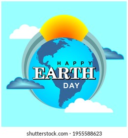 HAPPY EARTH DAY WITH SUN AND RING