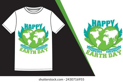 
Happy earth day t shirt design