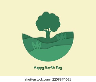 Happy Earth Day With Tree