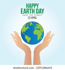 Happy Earth Day typography poster design