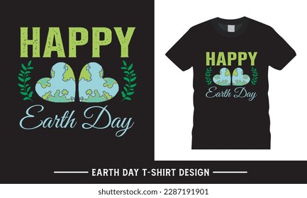 Happy Earth Day Typografie Vektorgrafik T-Shirt Design Grafik.