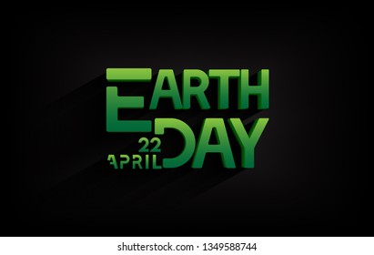 Happy Earth Day. - Vector