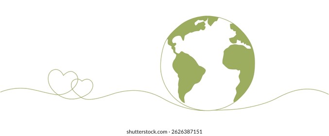 Happy earth day vector background. Minimalist web banner, earth day vector illustration for environment,ecology, eco concept.