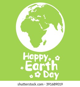 Happy Earth Day. Vector card