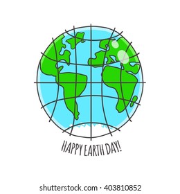 Happy Earth day vector card. Earth day background.